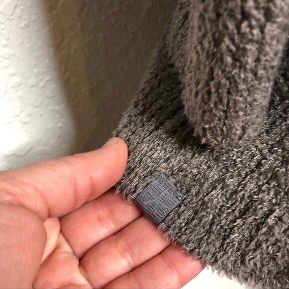 Barefoot Dreams CozyChic Lite taupe open front long cardigan size Medium - Picture 8 of 15